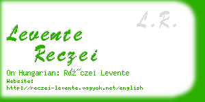 levente reczei business card